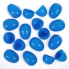 American Carnival Mart 100 Pack of Blue Bulk Hinged Easter Eggs in Poly Bag Fillable for Easter Egg Hunt and Tossing Gifts 2-1/3"
