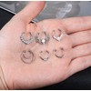 Drperfect 6Pcs Opal Fake Septum Ring for Women CZ Nose
