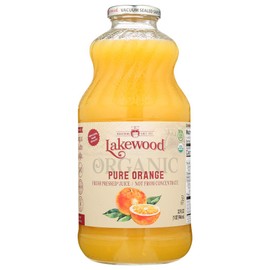 LAKEWOOD Organic Pure Orange Juice, 32 FZ