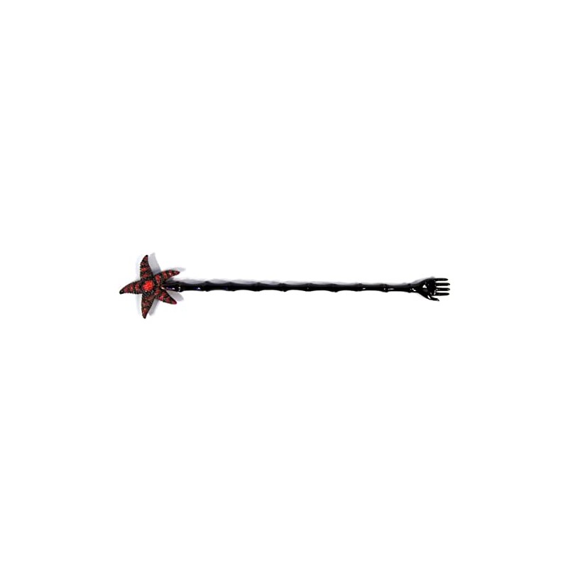 LX Hand Painted Back Scratcher Dark Red Starfish Bird 18"