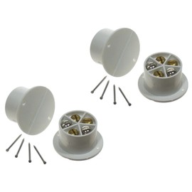 2 x Burglar Alarm White Speed Fit Door Contacts - 5 Terminal Professional Quality flush fitting contact type