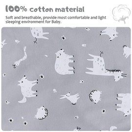 Baby Sleeping Bag 2 Pack Cotton Long Sleeves Wearable Blanket Various Sizes Sleeping Sack Easy Nappy Changing for Boys Girls (Giraffe + Star, S)