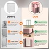 150L Laundry Hamper with Wheels, Rolling Laundry Basket with Metal