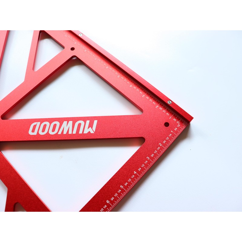 Precision Triangle Square 18 inch, Imperial Scale Framing Square for
