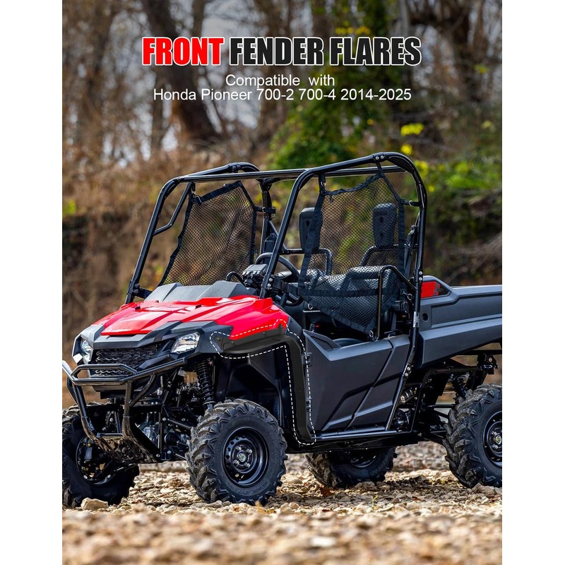 Front Fender Flares for Honda Pioneer 700-2 700-4 14-21, Combined