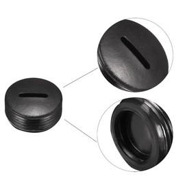 sourcing map Pack of 20 Carbon Brush Holder Cap Motor Electric Brush Plastic Cover Thread Black 16 mm Outer Diameter 8 mm Height