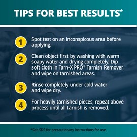 Tarn-X PRO Tarnish Remover, 1 Gallon Bottle, Cleans Jewelry and Restores Copper in Factories, Auto Repair Shops, Commercial Kitchens and More, Wipe-and-Rinse Formula, No Rubbing or Scrubbing