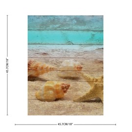 Beach Ocean Theme Starfish Seashell Office Home Decor Wall Stickers Sea Life Nautical Conch Teal Peel and Stick Home Decals for Backdrop Classroom Car Tumblers Vinyl