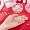 KISSITTY 110 Pcs Transparent Acrylic Heart Beads Cute Love Frosted