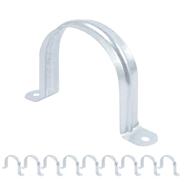 JDHGSHL 3 Inch Reinforced Rigid Pipe Strap, 2 Holes U