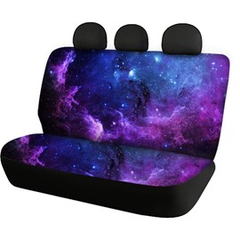 ZFRXIGN Galaxy Back Seat Cover for Women Men Car Decor Rear Seat Covers All Weather Kids Dog Car Seat Protector SUV Accessories Purple Blue