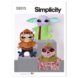 Simplicity Plush Alien Sewing Pattern Kit, Code S9515, 18 Inches, Multicolor