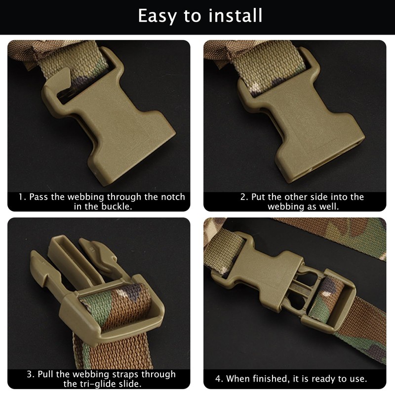 Qavctw 2x 1'' Buckle Quick Side Release Buckle for Tactical