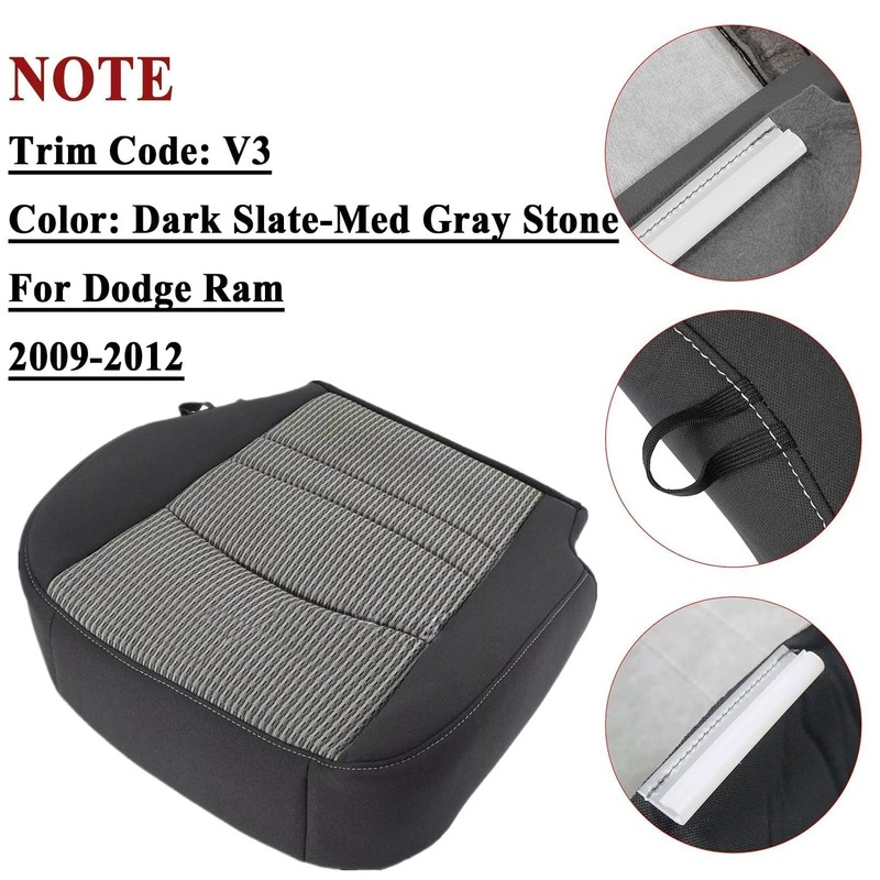 NLQR Front Driver Side Bottom Replacement Cloth Seat Covers Compatible