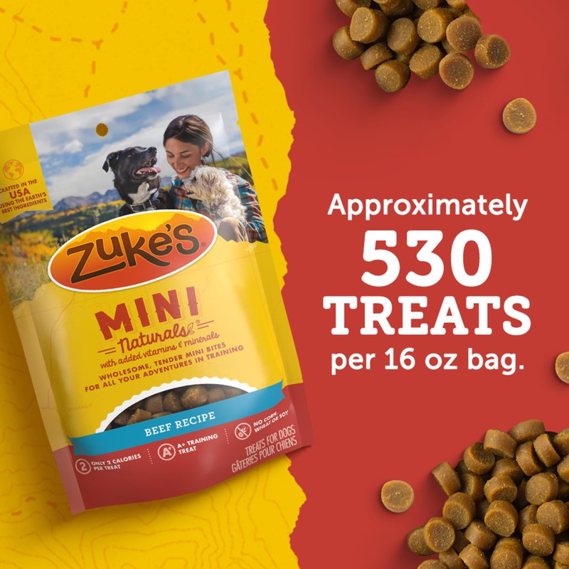Zukes Mini Naturals Dog Training Treats for Dogs, Pet Treats
