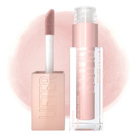 Maybelline Gloss hidratante para labios Lifter Gloss Tono 002 Ice, 5.4ml - Brillo de labios de larga duración, formulado con Ácido Hialurónico, sin sensación pegajosa