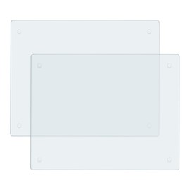 Phore Tempered Glass Cutting Board for Kitchen, Dishwasher Safe, Clear Cutting Board for Countertop, Scratch Resistant, Heat Resistant, Shatter Resistant (16"x12"x2pcs, Clear)