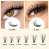 QUEWEL Cluster Lashes 240Pcs Individual Lashes 20D 0.07C Curl 14mm