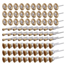 Rocaris 90 Pcs Wire Brushes Set, Brass Wire Wheels Pen Brushes Set Kit Accessories for Rotary Tool