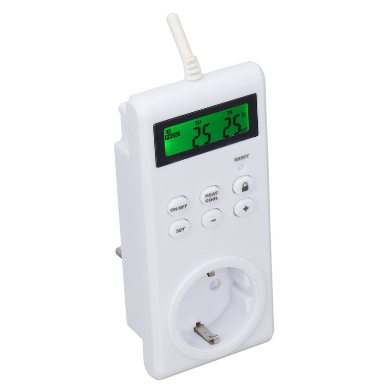 Thermostat Outlet Wireless Programmable Automatic Temperature Controller Socket Switch EU