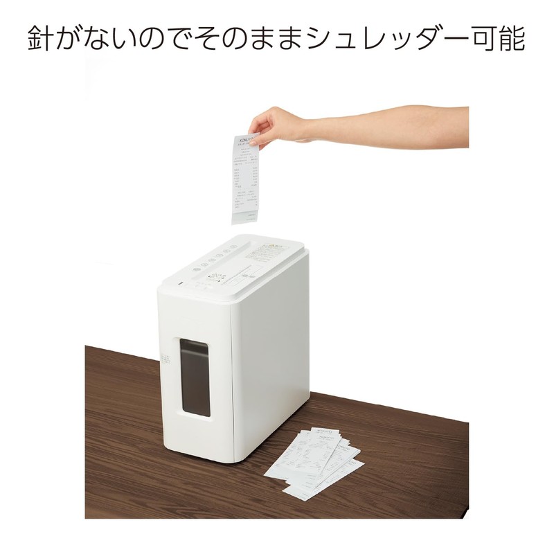 Kokuyo SLN-MPH105PW Harinacs Press Stapleless Stapler, No Hole, Pale White