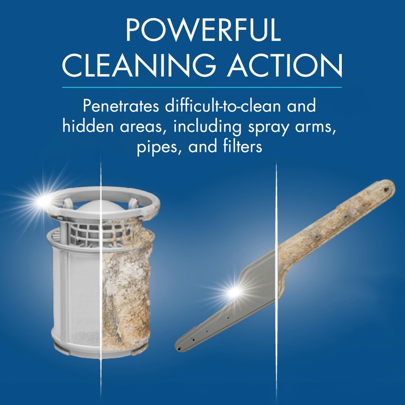 Glisten Dishwasher Cleaner, Removes Limescale, Rust, Buildup, and Grease, Lemon