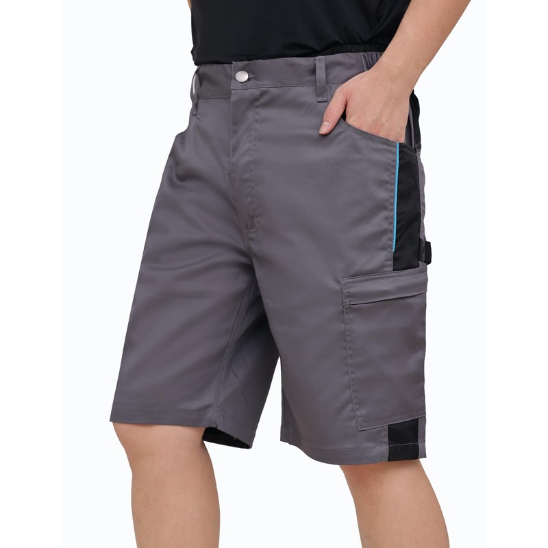 WORK IDEA Men's Stretch Work Shorts with Numerous Pockets and