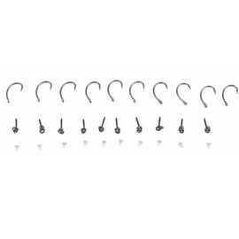 Juego de 30 aparejos Ronnie listos para atar carpa anzuelo de pesca, tornillos con bucle, topes de anzuelo, aparejos para terminales, pesca, 6# anzuelos, karpfenhaken boilie
