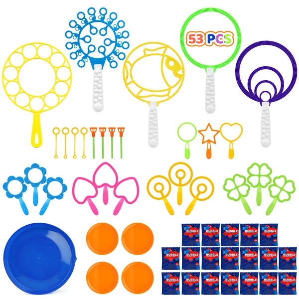 Pack of 53 Children's Soap Bubbles Set, Giant Bubble Stick,