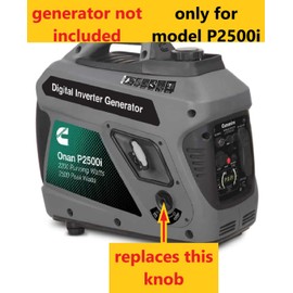 Replacement Knob Switch Run Choke for Cummins Onan P2500i Generator Inverter (2500 W Peak / 2000 W Rated [gas]) and compatible screw - new, 3d printed part
