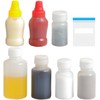 Lafuntar Mini Camping Seasoning Bottle Set, Plastic Empty Camping Spice