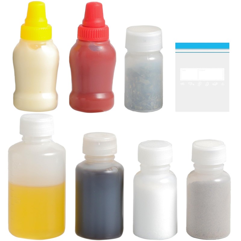 Lafuntar Mini Camping Seasoning Bottle Set, Plastic Empty Camping Spice
