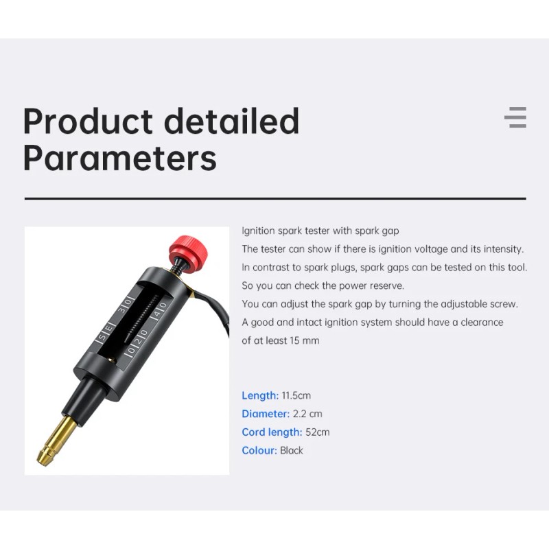 VDIAGTOOL In Line Spark Plug Tester Ignition System Coil Car