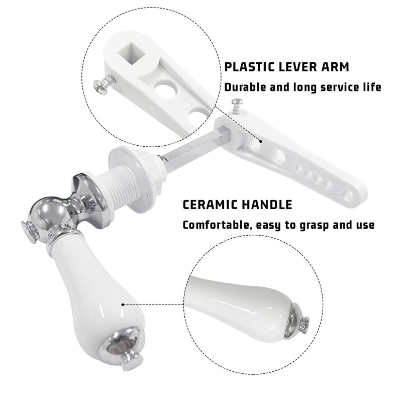 TIANNAIT 1 x Ceramic Toilet Flush Handle, Toilet Flush Handle,