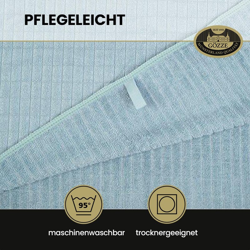 Gözze - Geschirrtuch-Set, 3-teilig, Mikrofaser-Poliertuch, 50 x 70 cm -