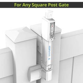 D&D Technologies ML3VPKAWT MagnaLatch Vertical Pull, Child & Pet Safety Magnetic Gate Latch and Lock, for Any Square Gate White