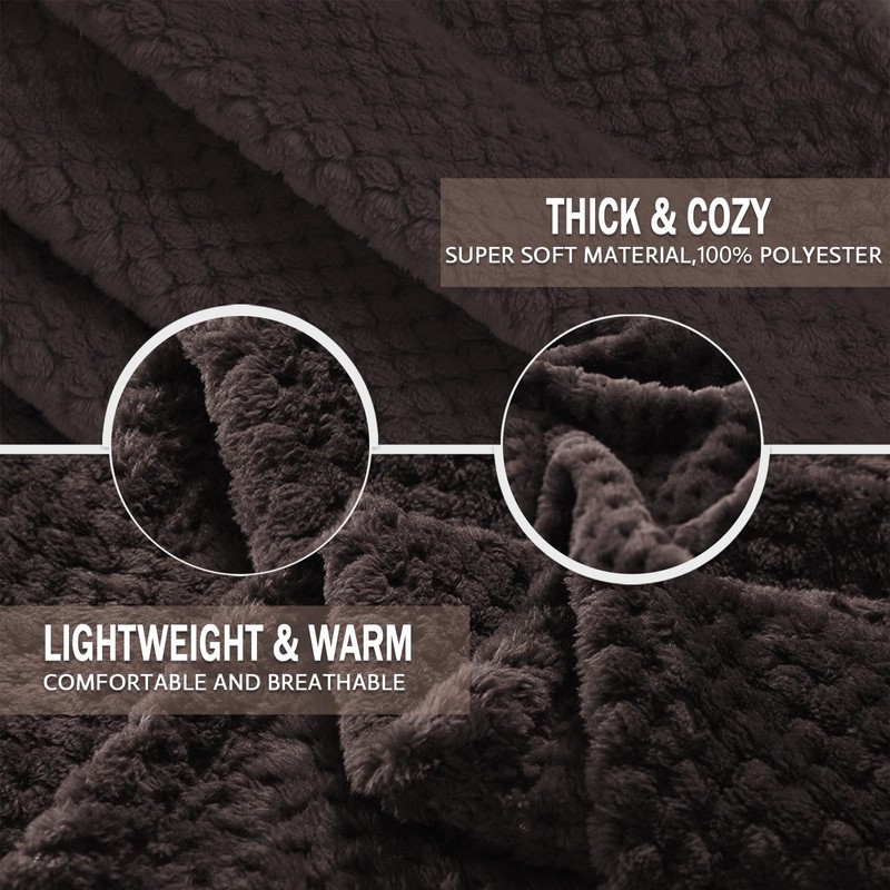Exclusivo Mezcla Extra Large Fleece Throw Blanket, 127x178 CM Soft