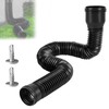 Gutter, Downpipe, Gutter Extension, 150 cm Downpipe Extensions, Flexible, Round,