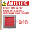 Myard Screw-Free Universal Fence Pyramid Top Cap fits Post 4