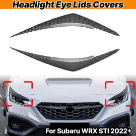 ZTT For 2022-2025 Subaru WRX STI Pair Carbon Fiber Look Headlight Eyebrow Trim Cover