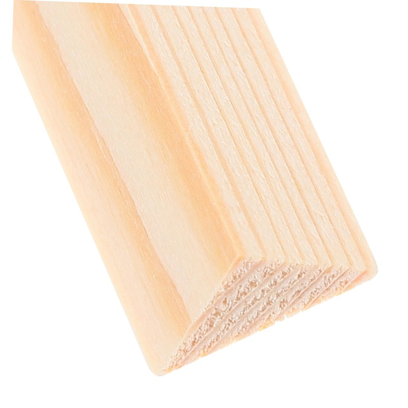 LIFKOME 6pcs Pine Wood Triangle Window Trim Strips Stylish Molding