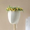 Sunflower Crown Wreath Headband Adjustable Floral Garland with Daisy and
