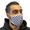 Step Ahead ® | 5 Pack Triple Layer Cotton Navy Checkered Face Mask (Pack of 5) ust, Pollution, Droplets | UK SelleR