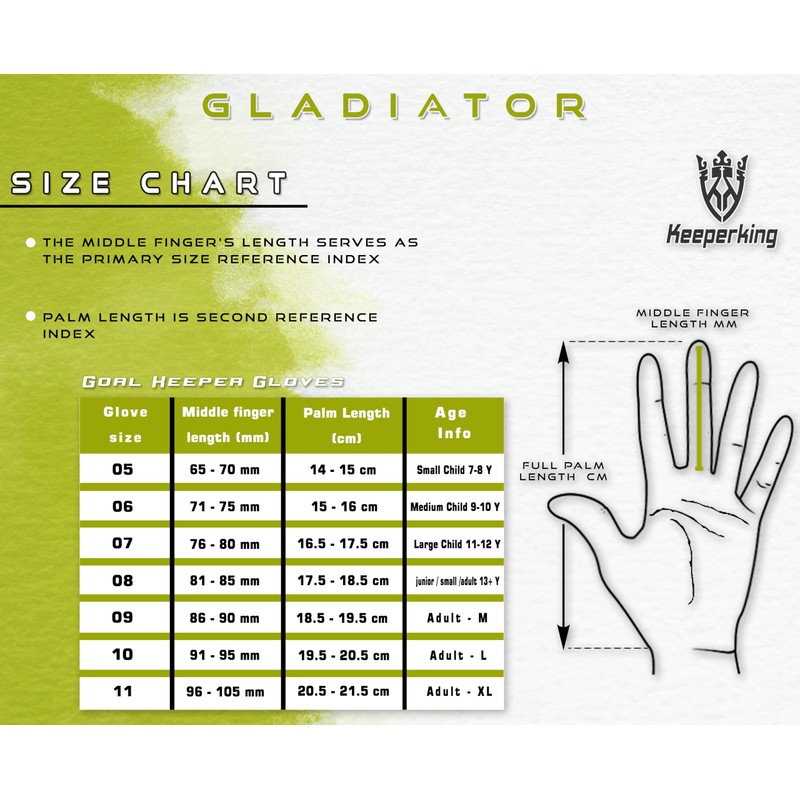 Keeperking GladiatorKing Negative Cut Professional Men's Goalkeeper Gloves with Professional