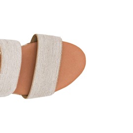 Andre Assous Women's Allison Wedge Sandal, Beige, 10