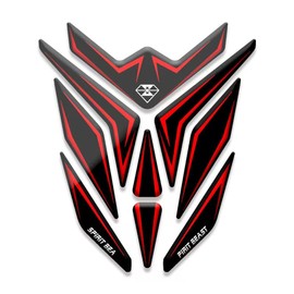 SPIRIT BEAST Motorcycle Tank Pad Anti-Scratch Seal Waterproof Reflective Universal (Red)