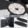 Surtime Flush Mount RGB Ceiling Fans with Lights-36 Low Profile