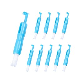 AIMALL 10PCS Automatic Needle Threader Set – Easy Insertion Handle for Sewing Machines, Reduces Eyestrain, 2.95 Inch Lightweight Plastic Design
