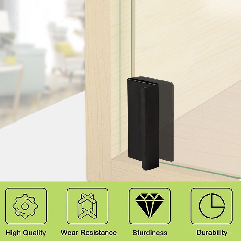UFURMATE Glass Finger Edge Pull, 4Pcs Cabinet Finger Pull Handle