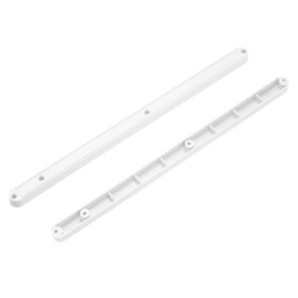 PATIKIL 12 Inch Drawer Runners, Pack of 8 Plastic Guide Rails, Side Mounted Rails for Cupboard/Drawer/Bedside/Table/Wardrobe with 19/32 Inch (15 mm) Groove, White